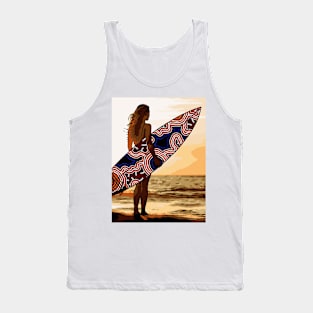 Aboriginal Art - Surf Up Australia Small Tank Top